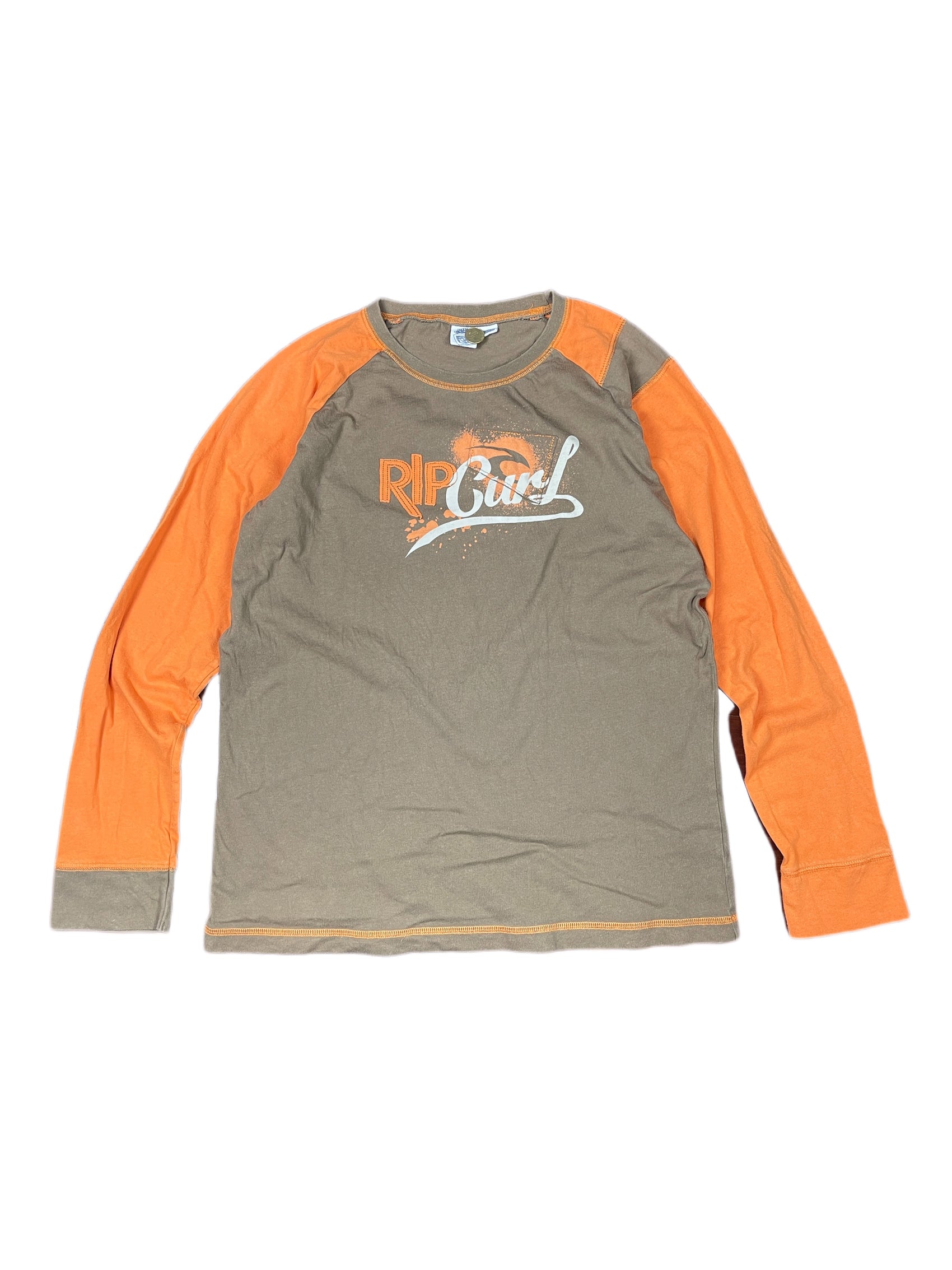 Y2k Rip Curl Longsleeve Brown Orange - XS