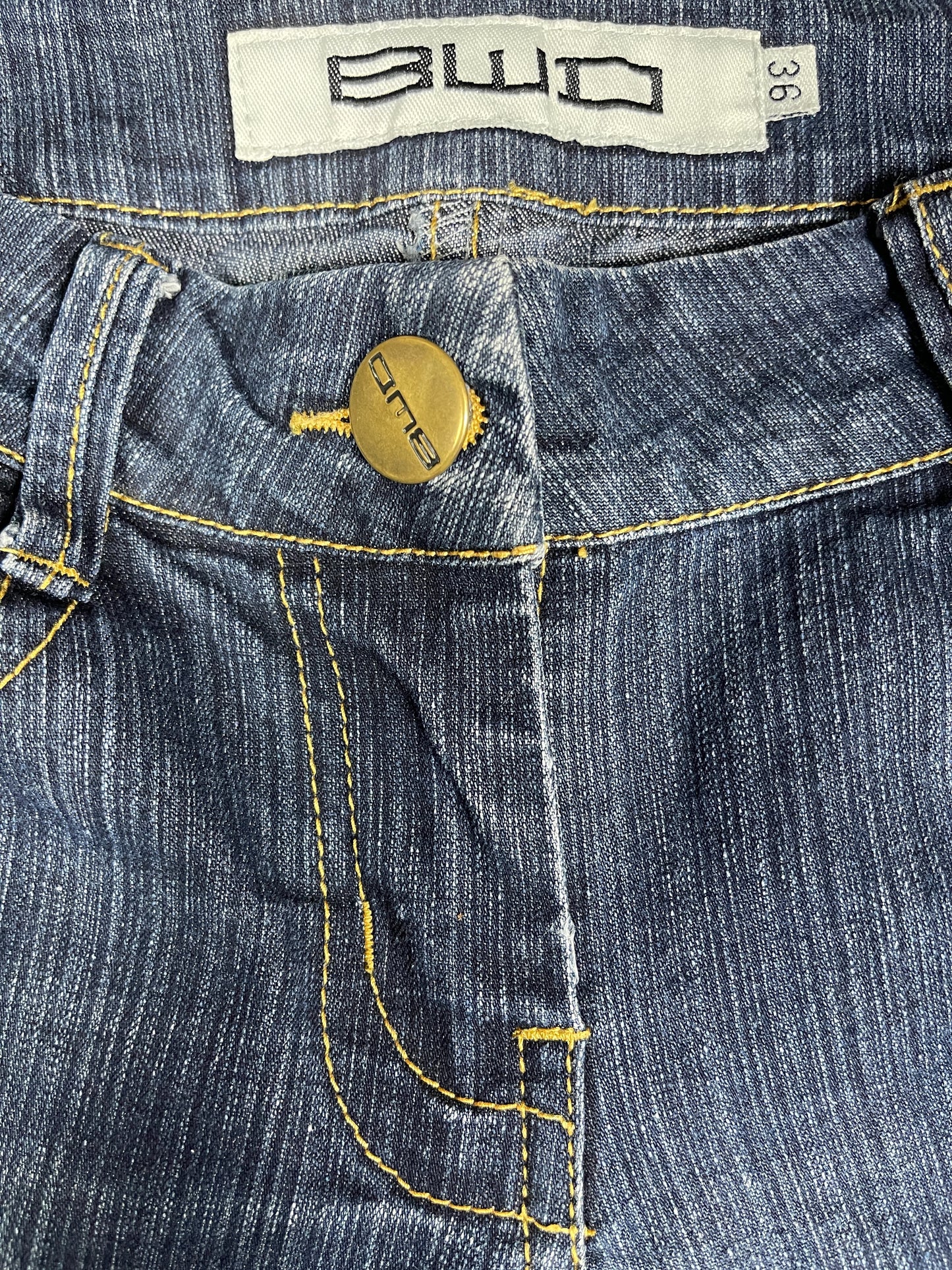 Y2k Bwd Denim Pants Flared Blue - S
