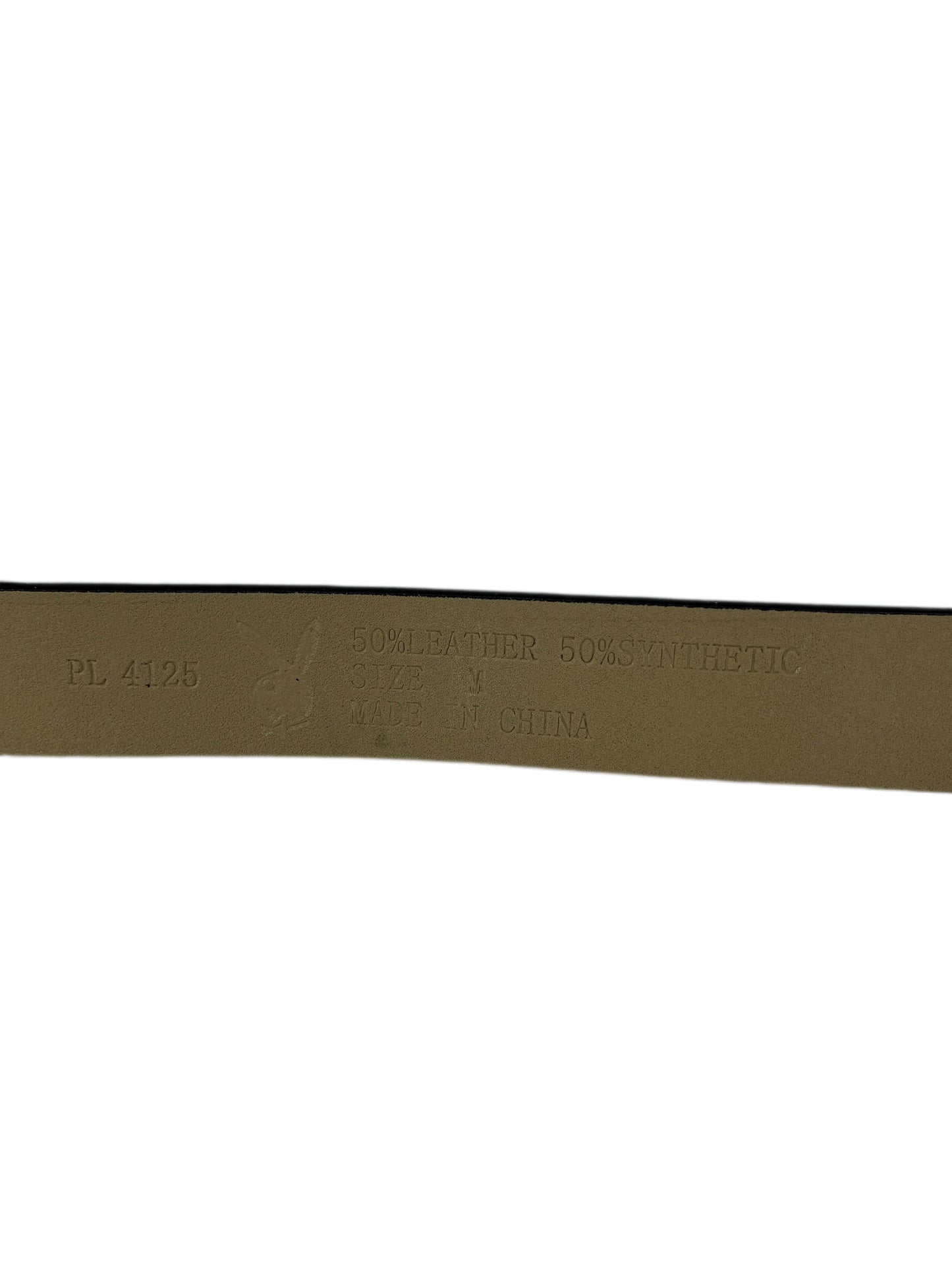 Y2k Playboy Plug Belt Black 2004