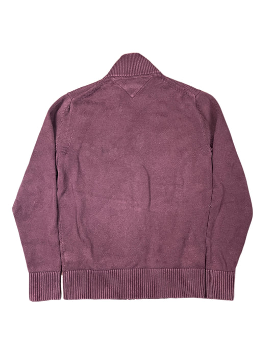Tommy Hilfiger Knit Zipper Sweatshirt Bordeaux - L
