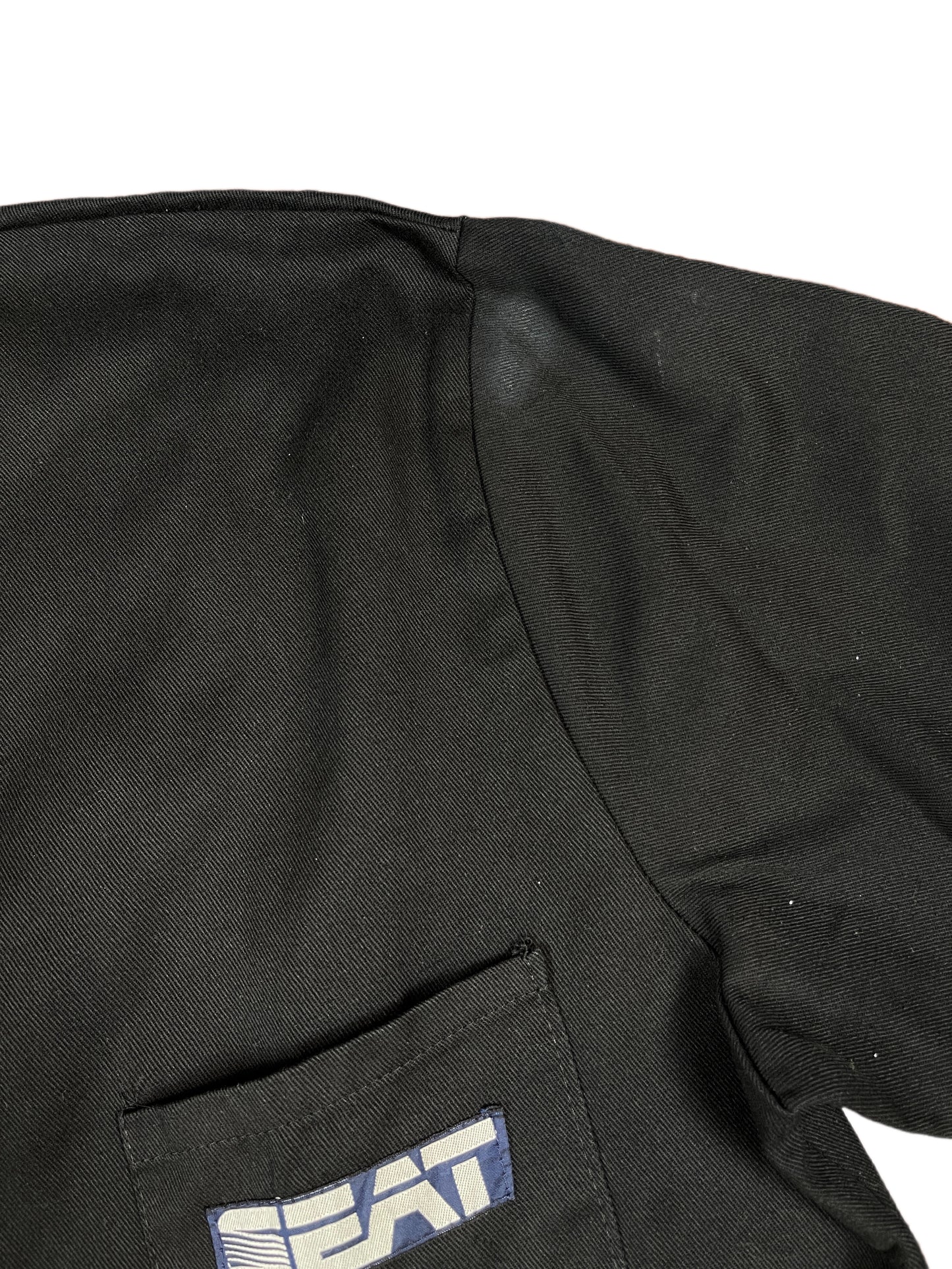Vintage Seat Workwear Heavy Long Sleeve Shirt Black - XL