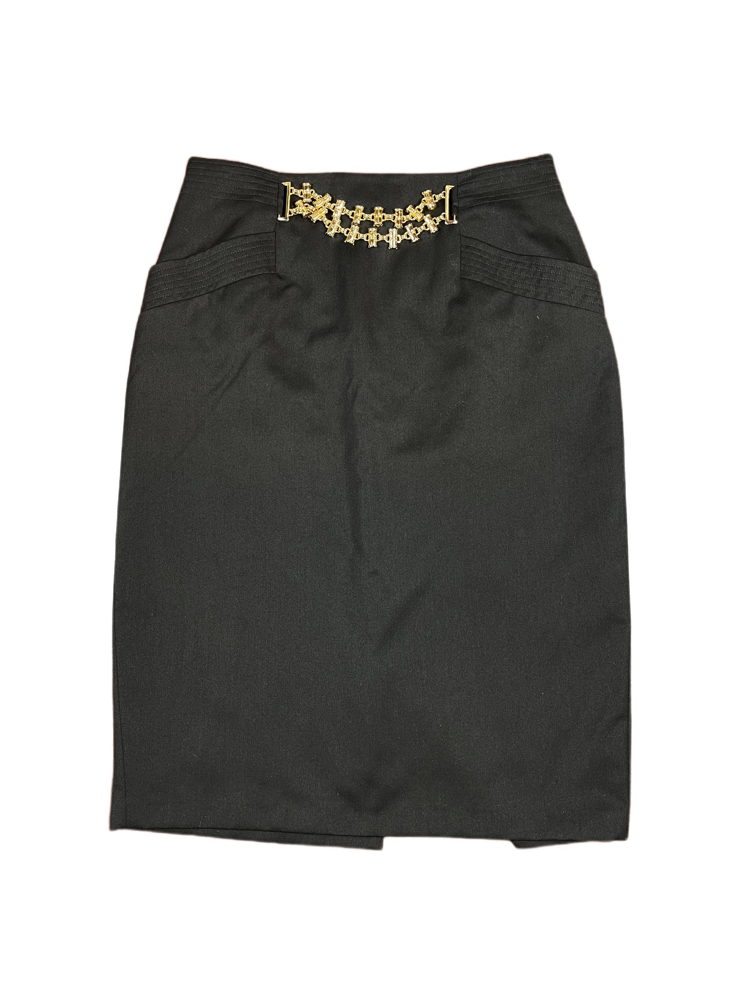 Vintage Burberry Skirt Black Gold - L