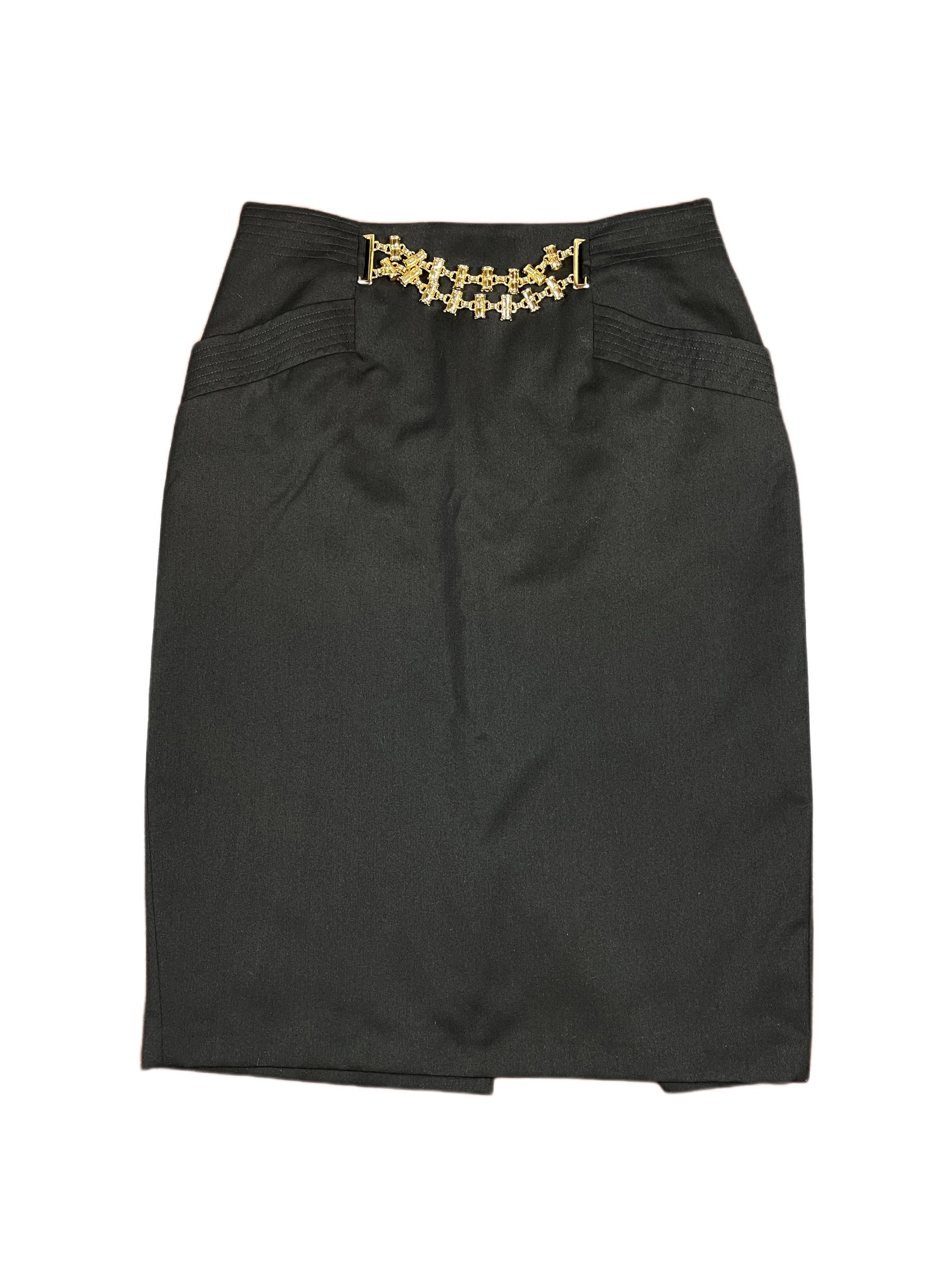 Vintage Burberry Skirt Black Gold - L