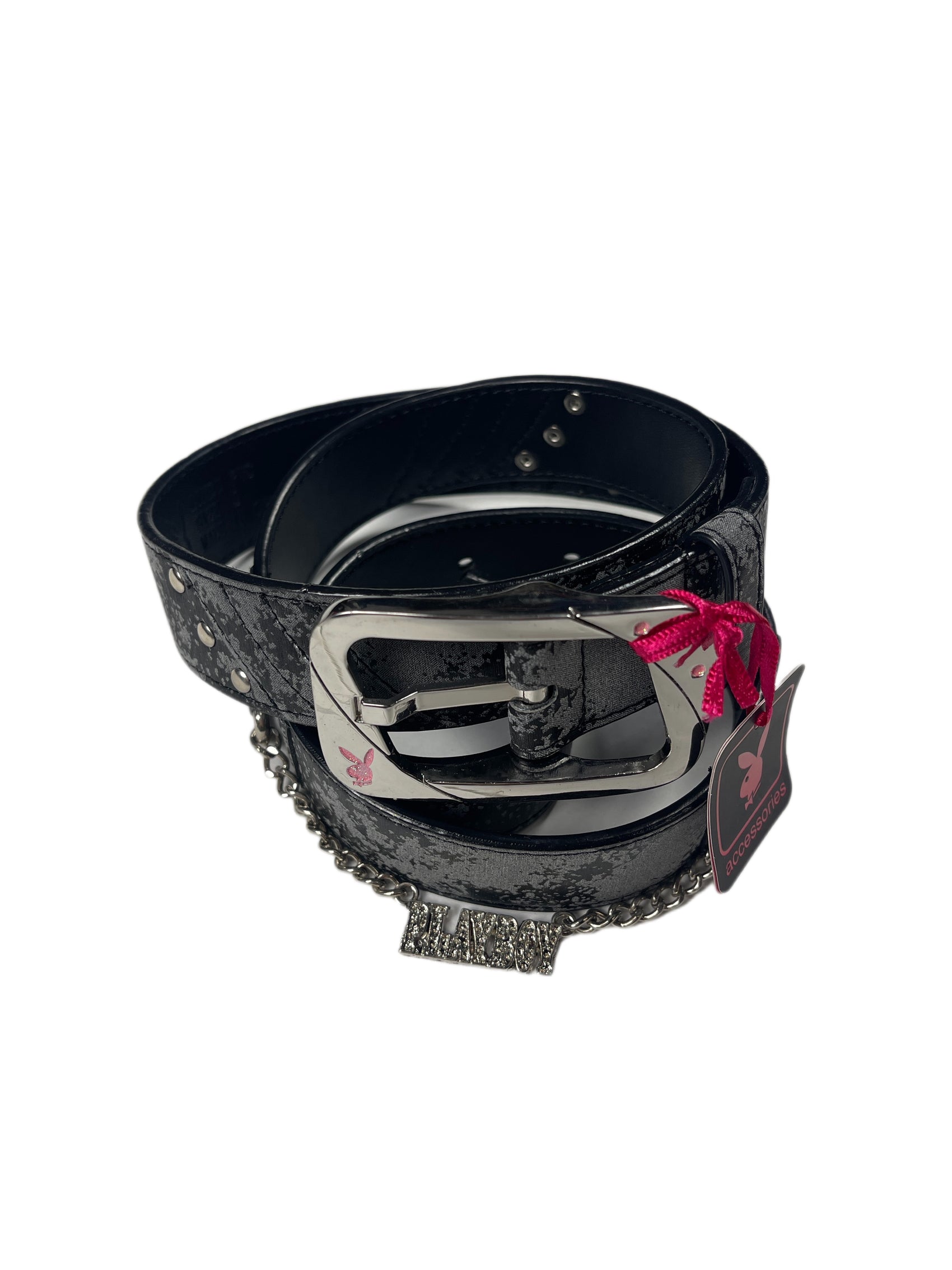 Y2k Playboy Belt Black 2004