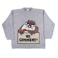 Vintage Warner Bros 2003 Looney Tunes Tasmanian Devil No Comment Knitted Sweatshirt Gray Brown - XL