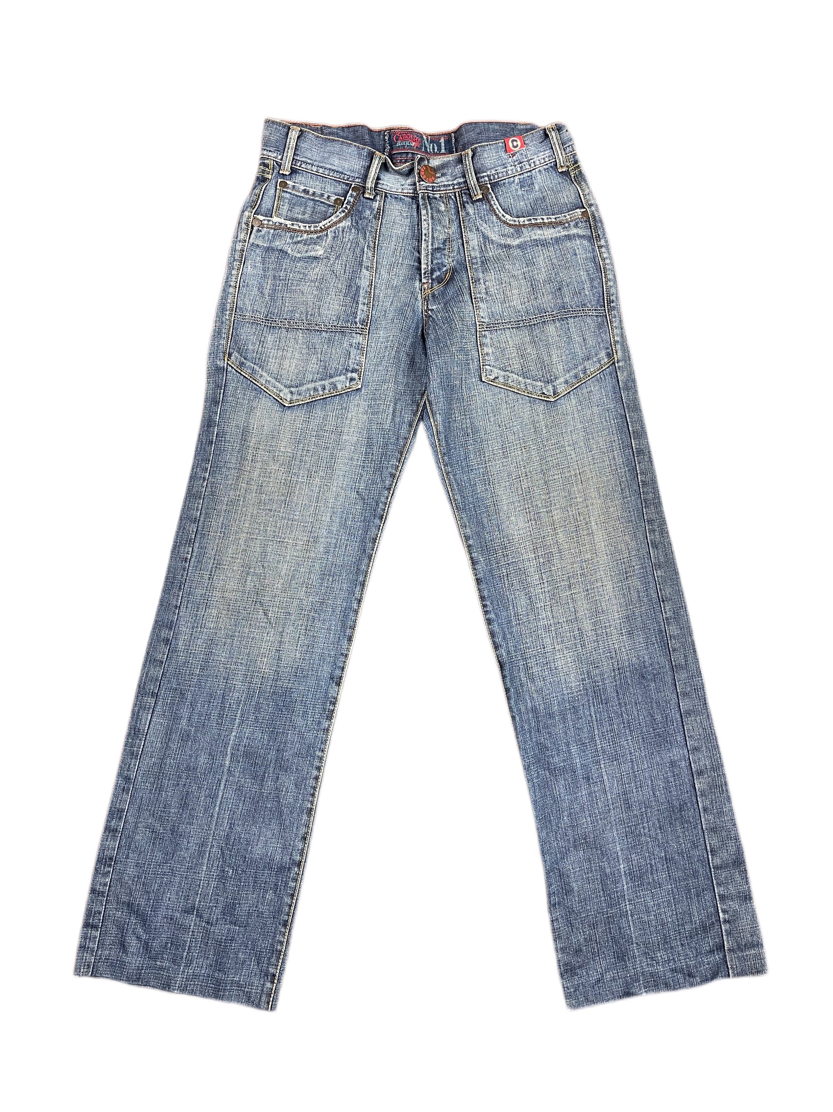 Y2k Caroche Bootcut Denim Pants Blue - S/M