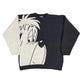 Vintage Droopy 1999 Studio Aventures Chunky Knitted Sweatshirt Black White - M