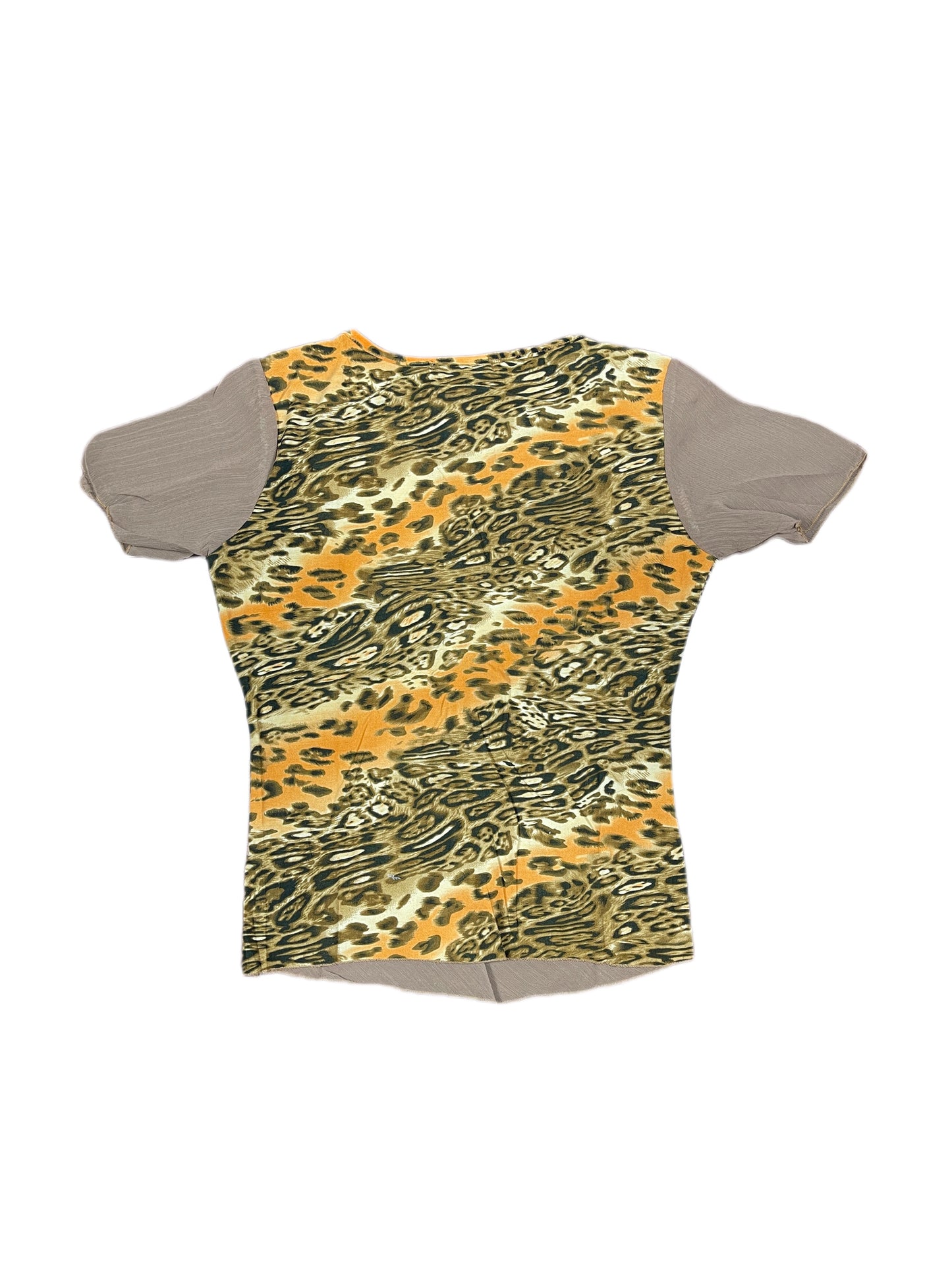 Y2k BbG Short Sleeve Top Brown - L