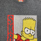 Y2k The Simpsons 2003 Bart Skateboard Chunky Knitted Sweatshirt Gray - XXL