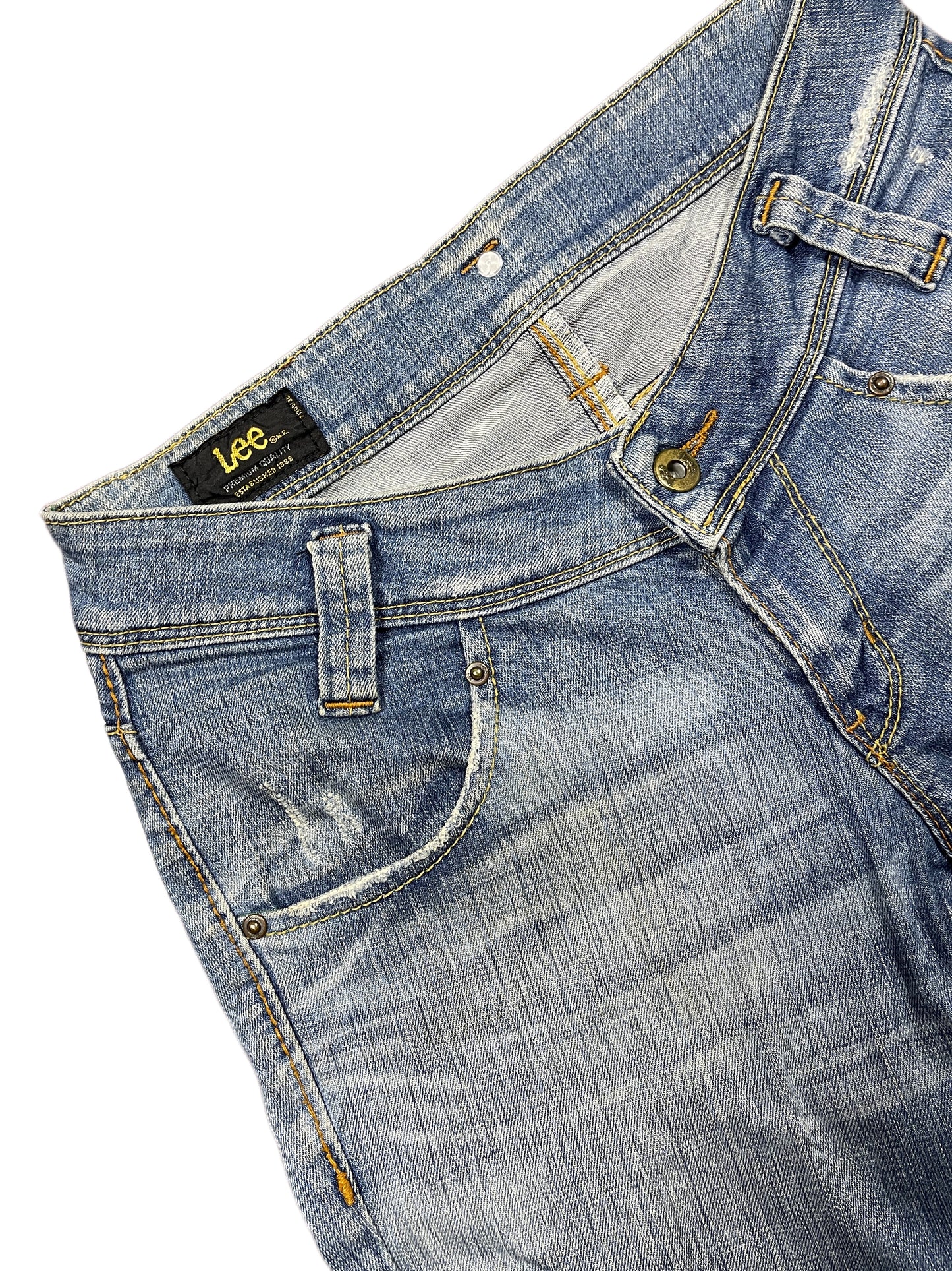 Y2k Lee Low Waist Bootcut Flared Denim Pants Blue - M