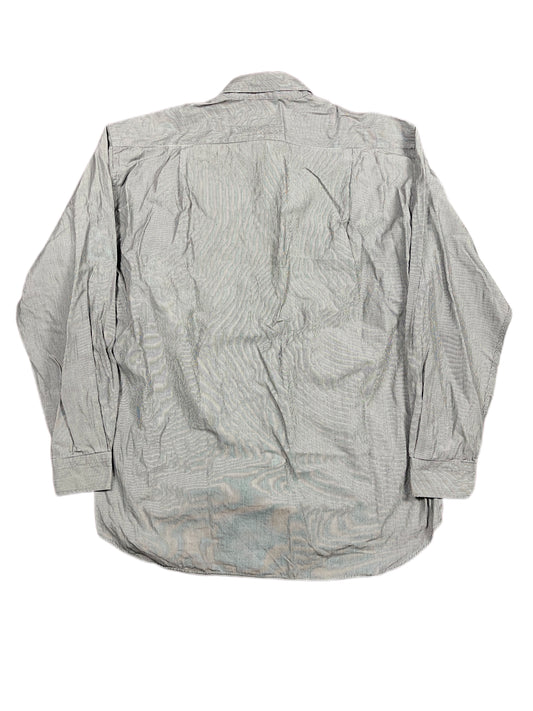 Vintage Valentino Uomo Long Sleeve Shirt Striped Gray - XL