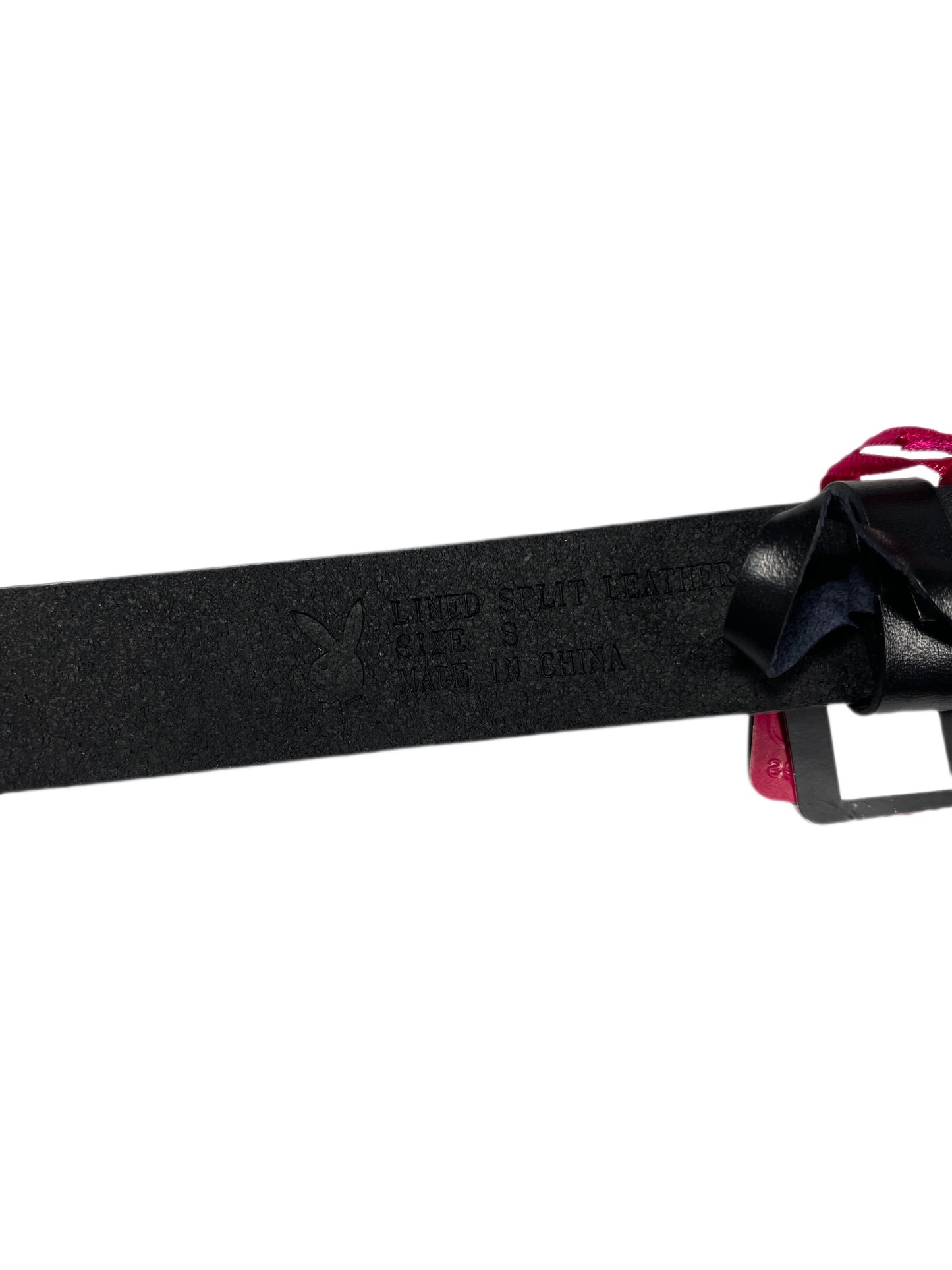 Y2k Playboy Leather Belt Black 2004