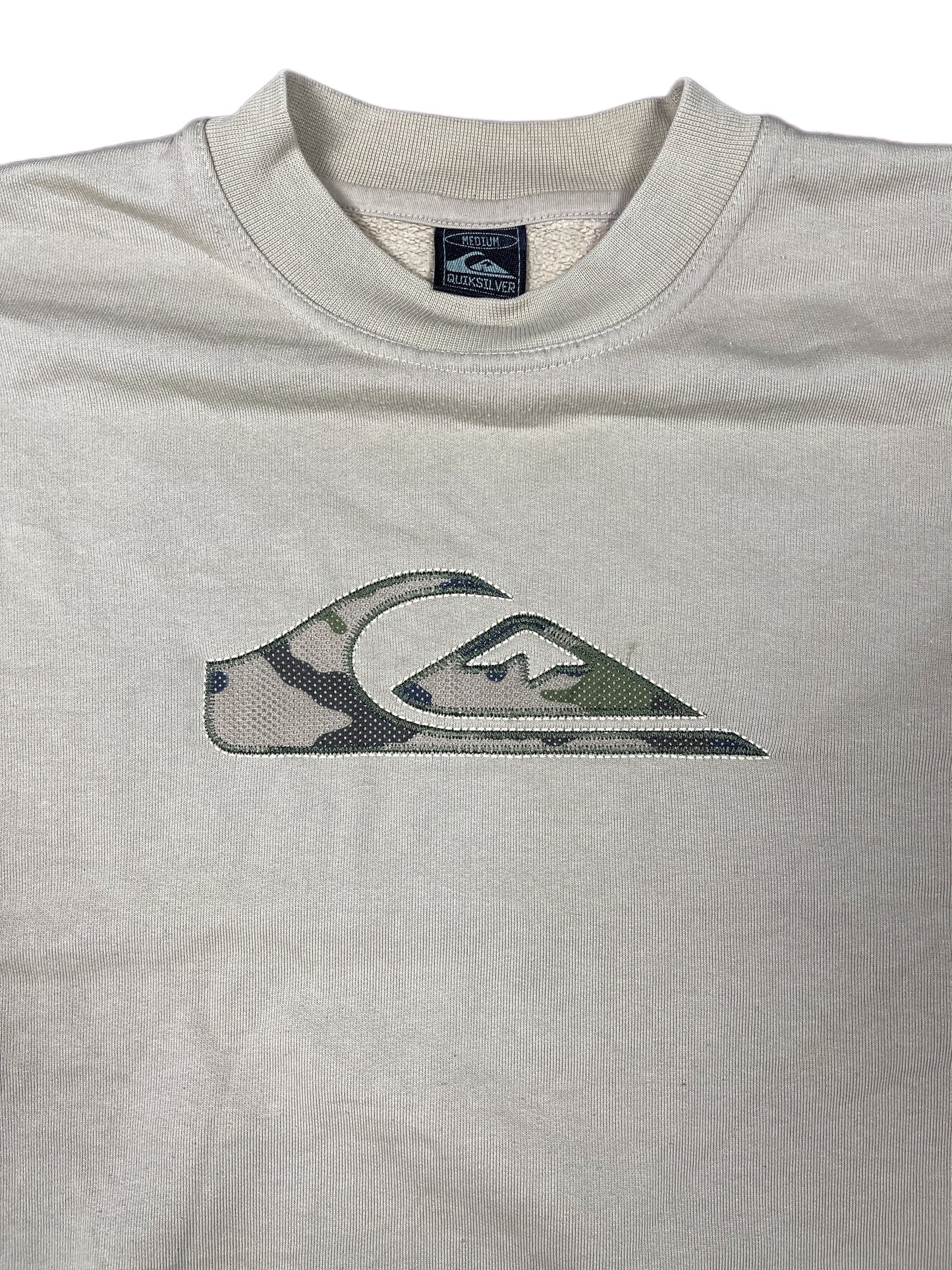 Y2k Quiksilver Sweatshirt Beige - M