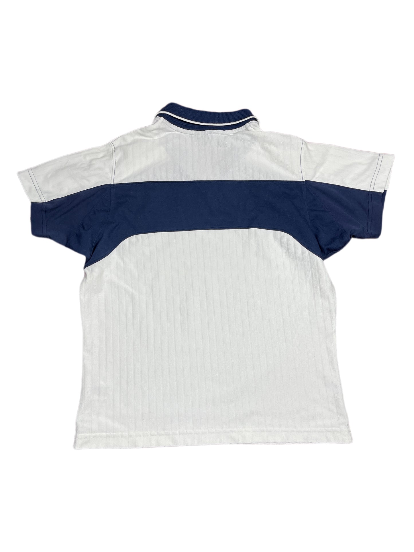 Y2k 2000s Nike Challenge Court Short Sleeve Top Tennis Sport White Navy M