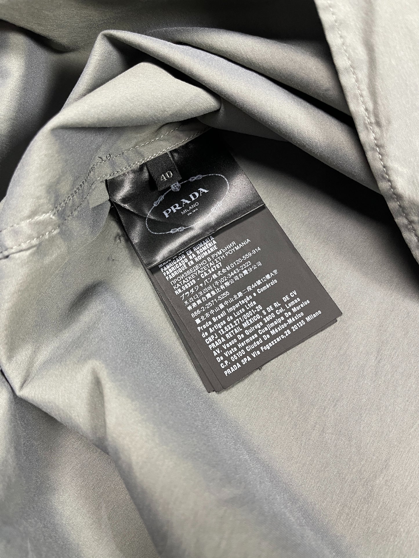 Ultra Rare Fondazione Prada 2017 Long Sleeve Shirt Gray - L