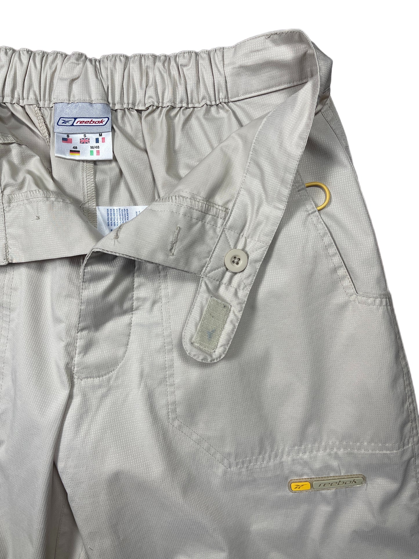 Y2k 2000s Reebok Track Pants Beige Cream - S