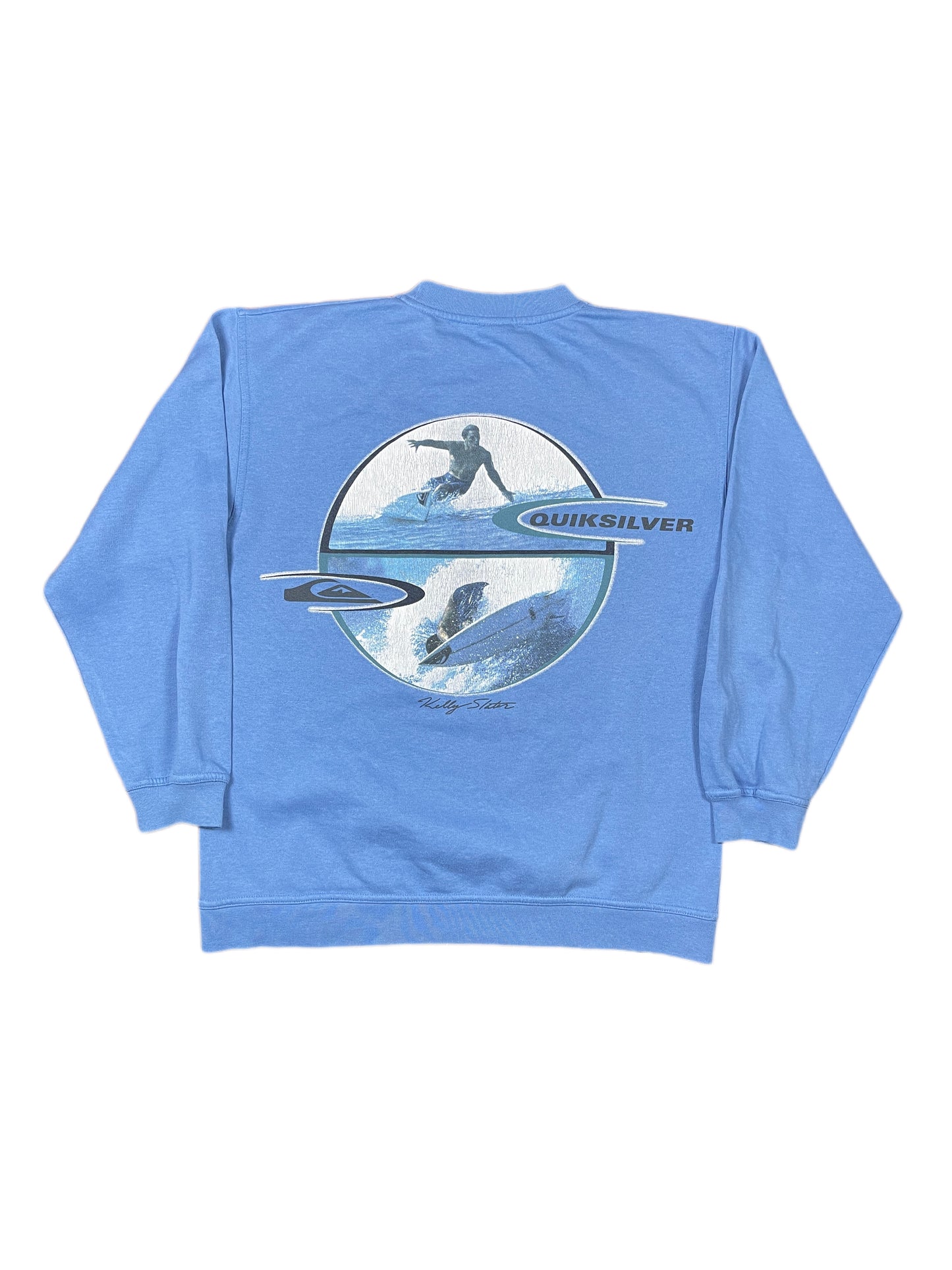Y2k Quiksilver Kelly Slater Sweatshirt Blue - M