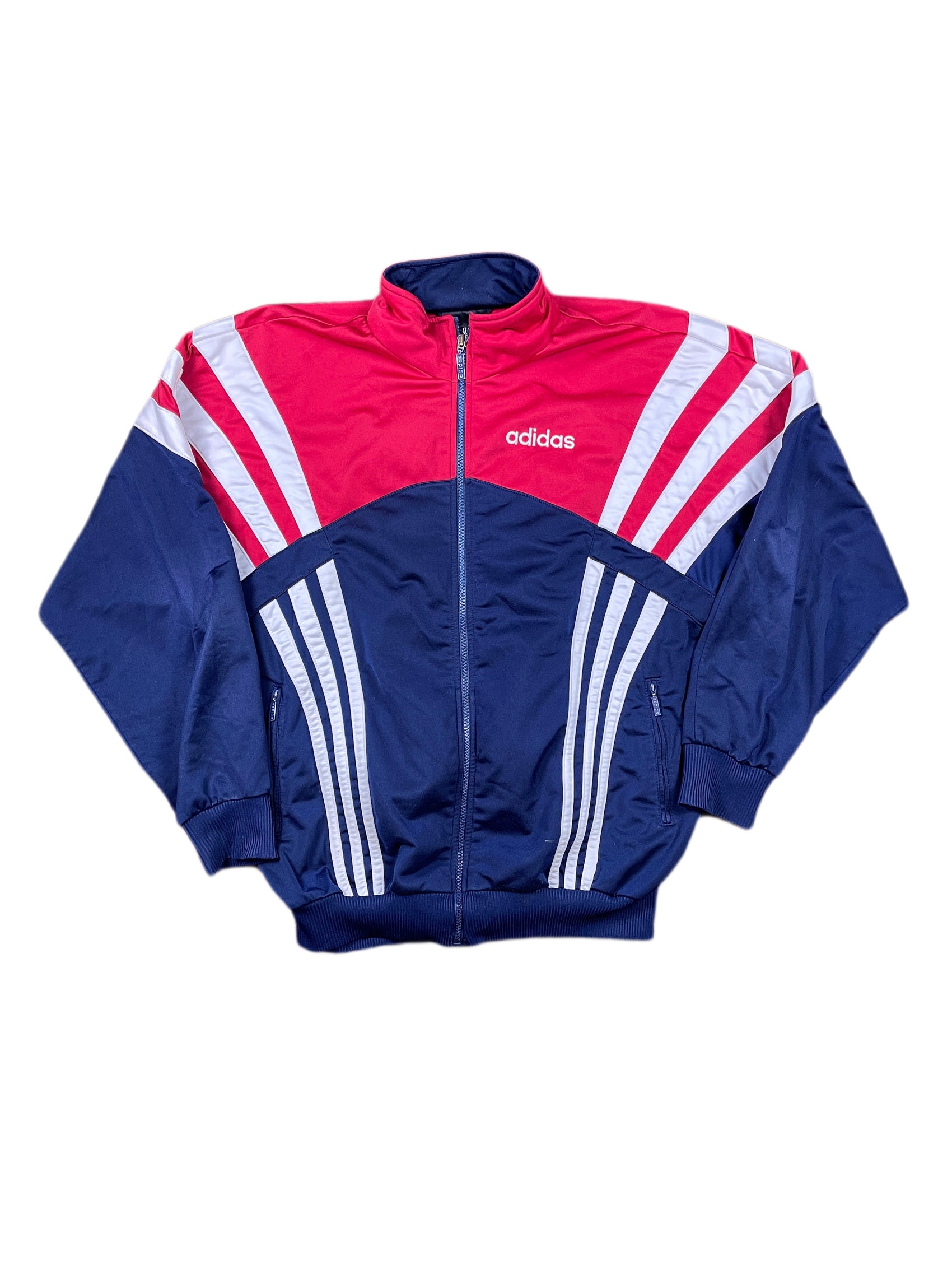 Vintage Adidas 1990s Sport Jacket Red Navy - M/L