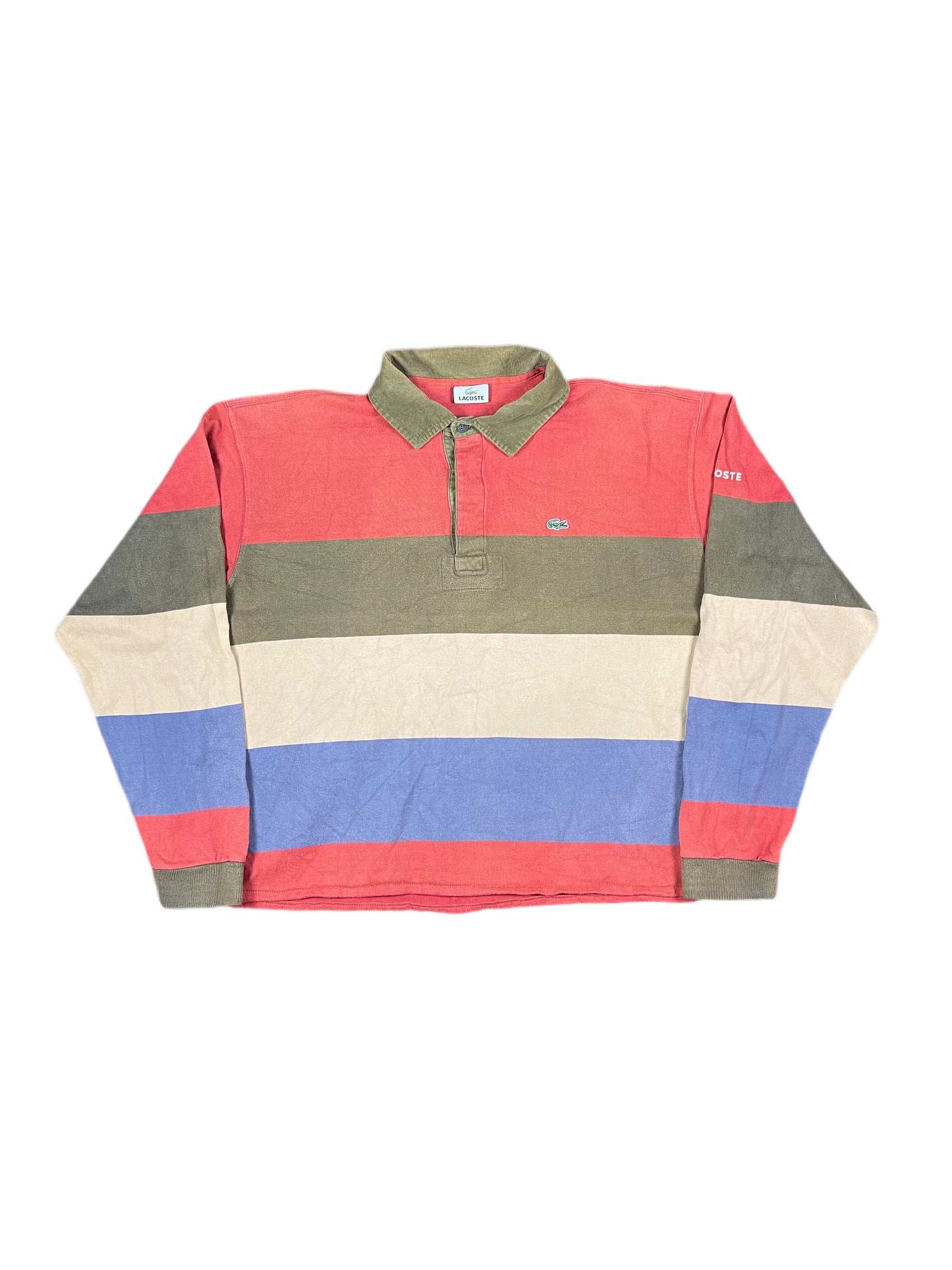 Lacoste Boxy Polo Sweatshirt Earth Colors - XL