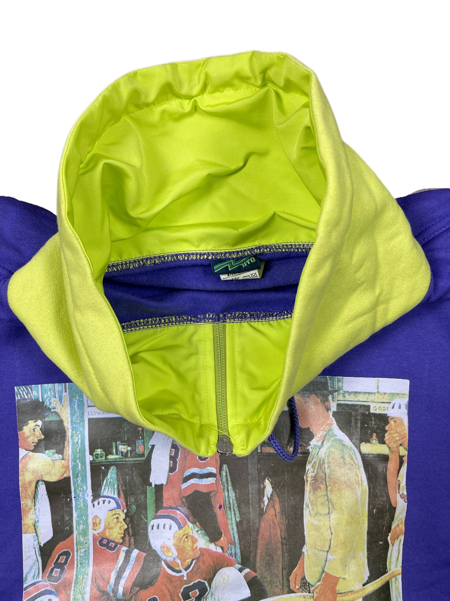 Vintage Mito Sweatshirt Green Purple - L/XL