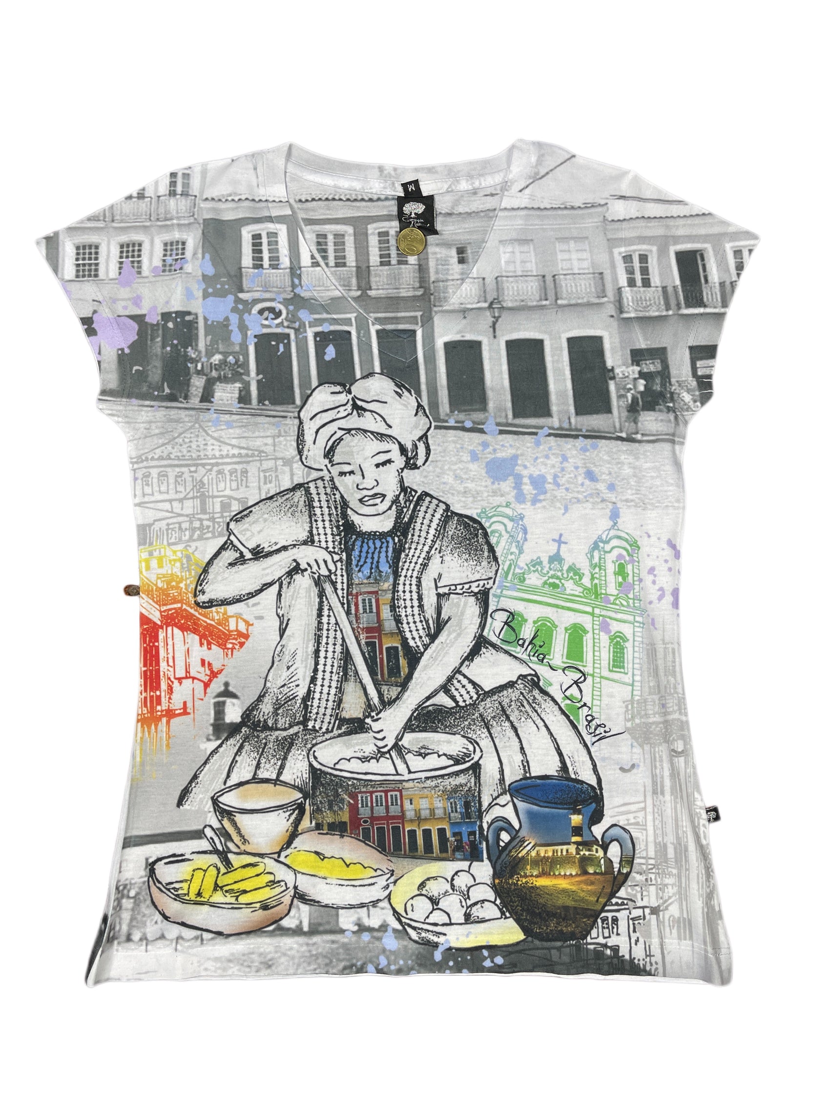 Y2k Energia Natural Short Sleeve Top White - M