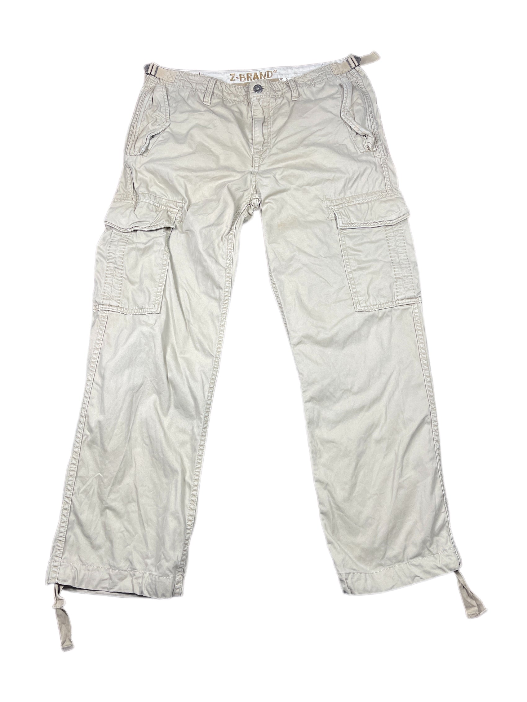 Y2k Z-Brand Cargo Pants Beige Cream XL