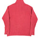 Y2k Burberry Zip Knitted Sweatshirt Red - XXL