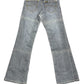 Y2k Lee Low Waist Flared Denim Pants Blue - M