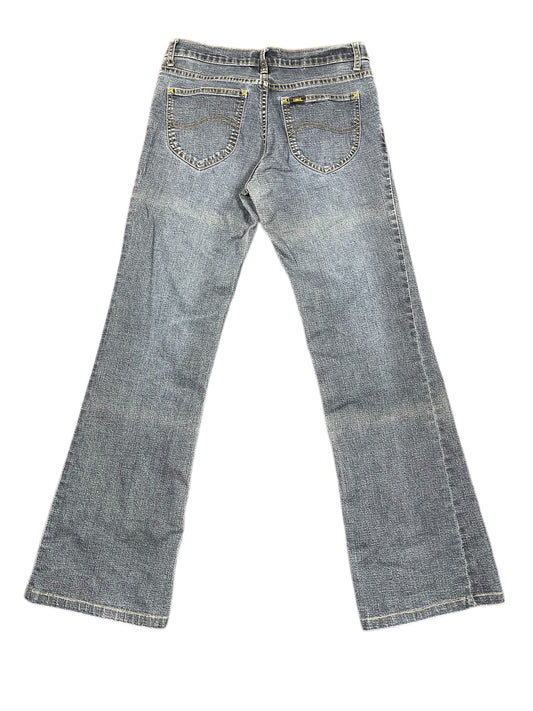 Y2k Lee Low Waist Flared Denim Pants Blue - M