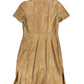 Y2k 2008 Leather Short Sleeve Dress Brown - L