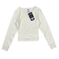 Y2k Adidas Long Sleeve Top Cream - M