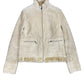 Vintage Naf Naf Wild Leather Jacket Cream - XL