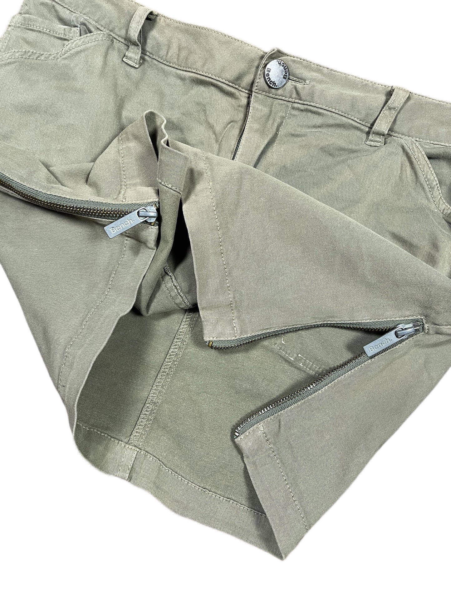 Y2k Bench Skirt Khaki - L