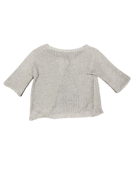 Vintage Knitted Short Sleeve Top Creme - XXL