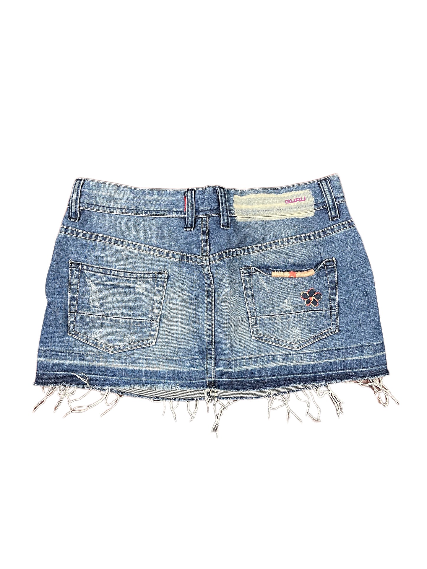 Y2k Guru Denim Skirt Blue - M