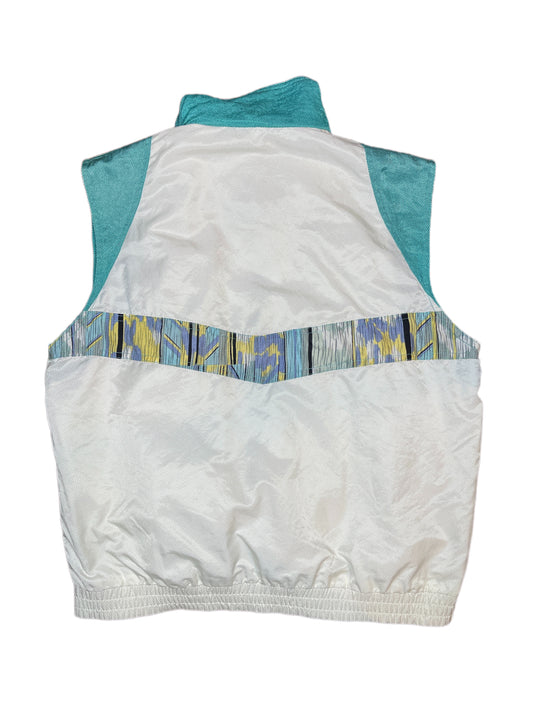Vintage Madison Sport Vest White Turquoise - M