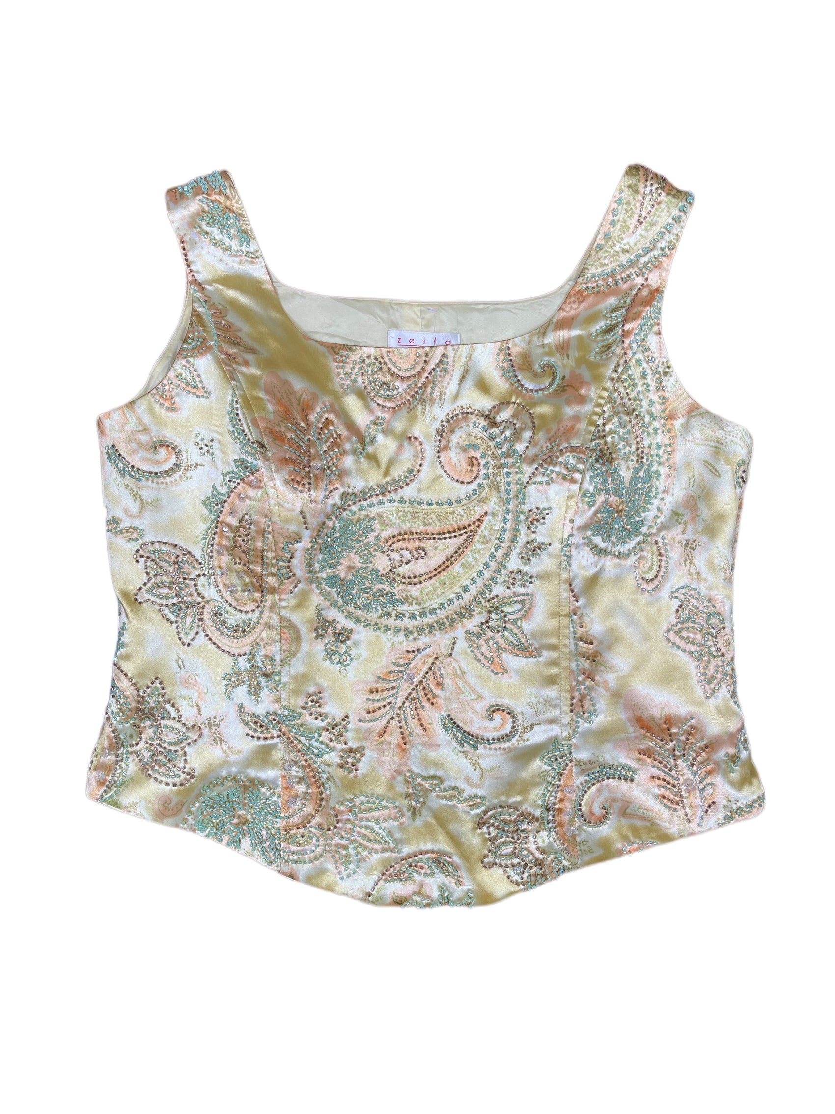 Vintage Zeila Sleeveless Top Creme - XXXL