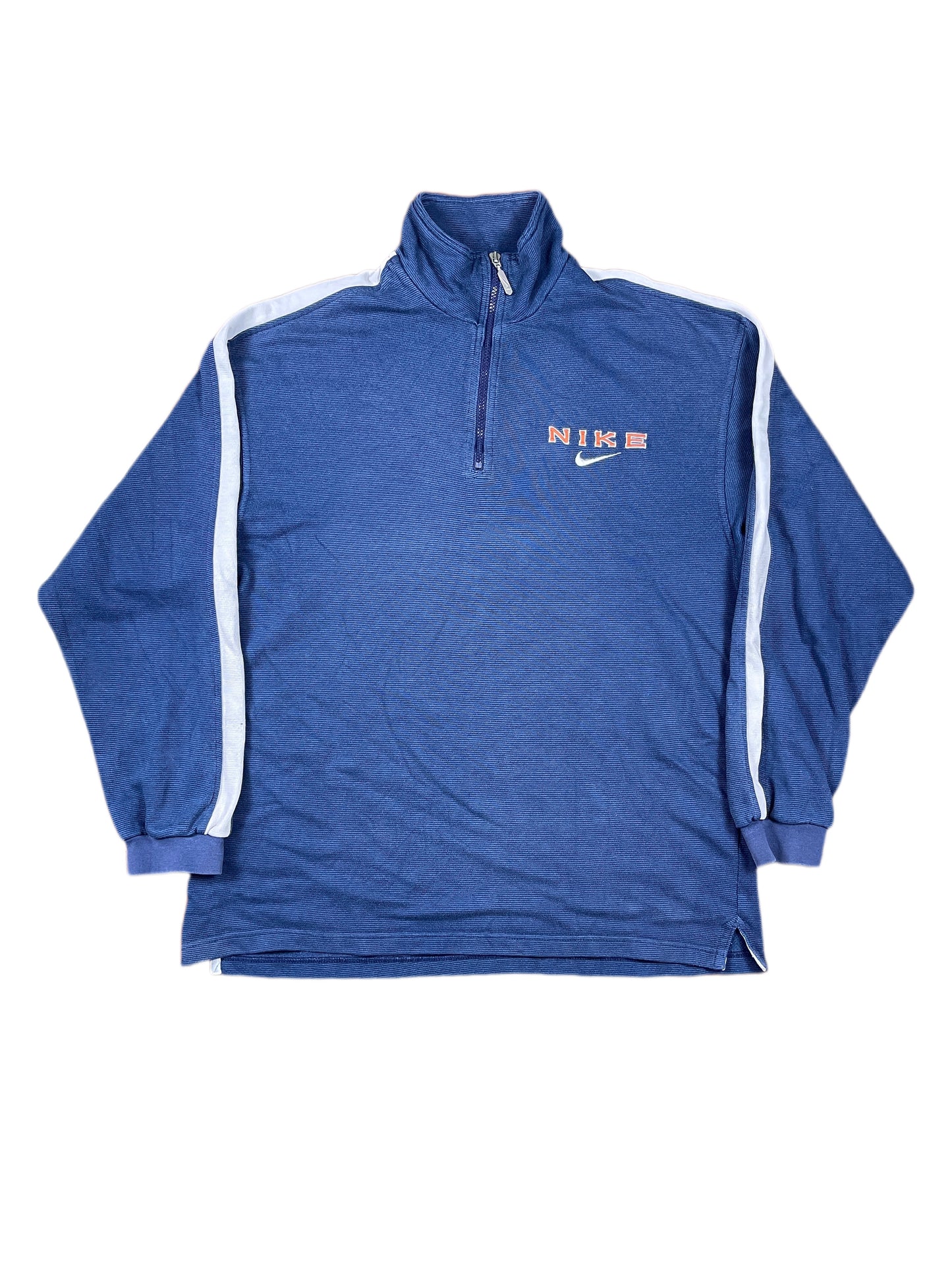 Vintage Nike 1990s Zip Through Sweatshirt Navy - L