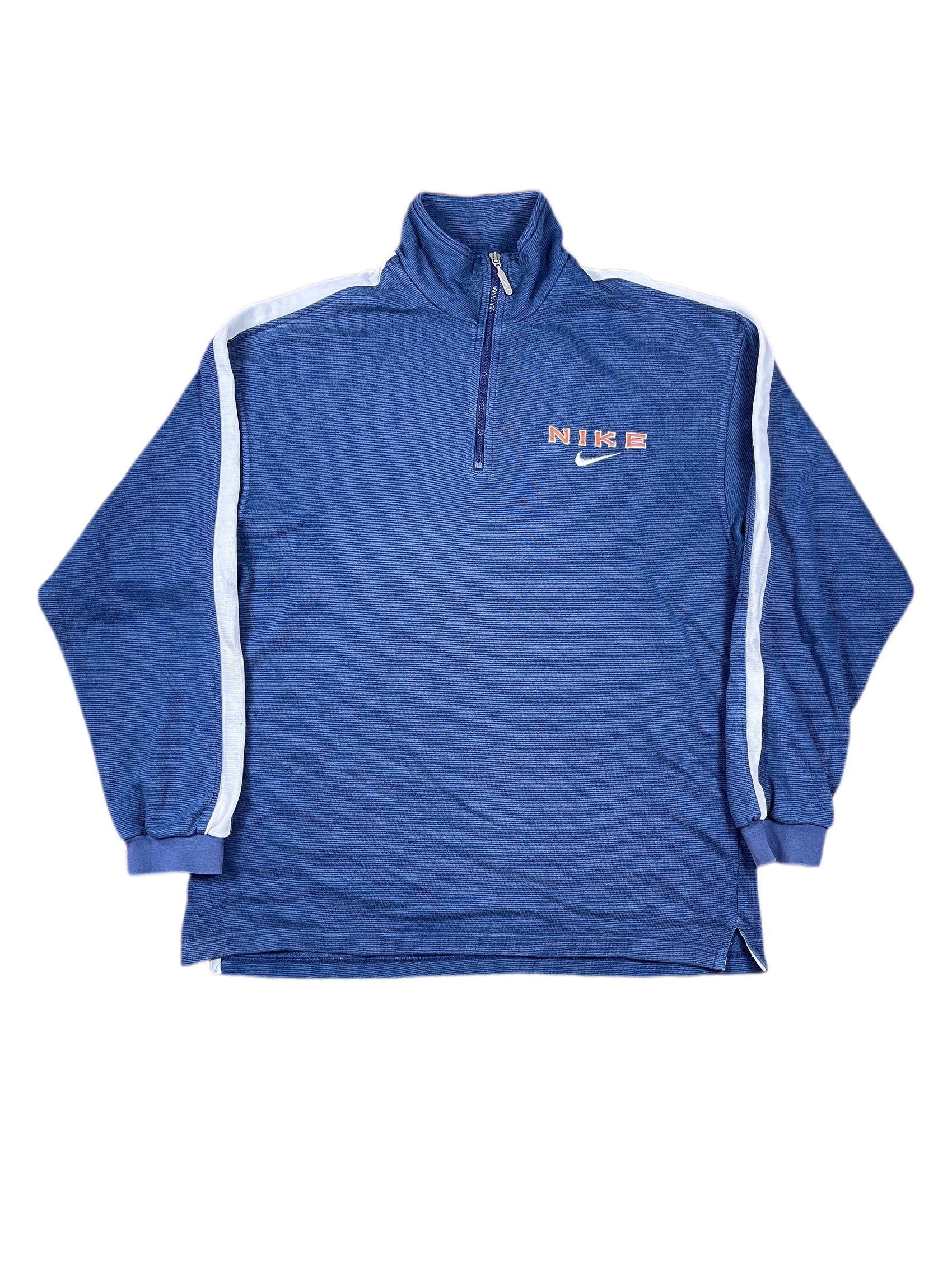 Vintage Nike 1990s Zip Through Sweatshirt Navy - L