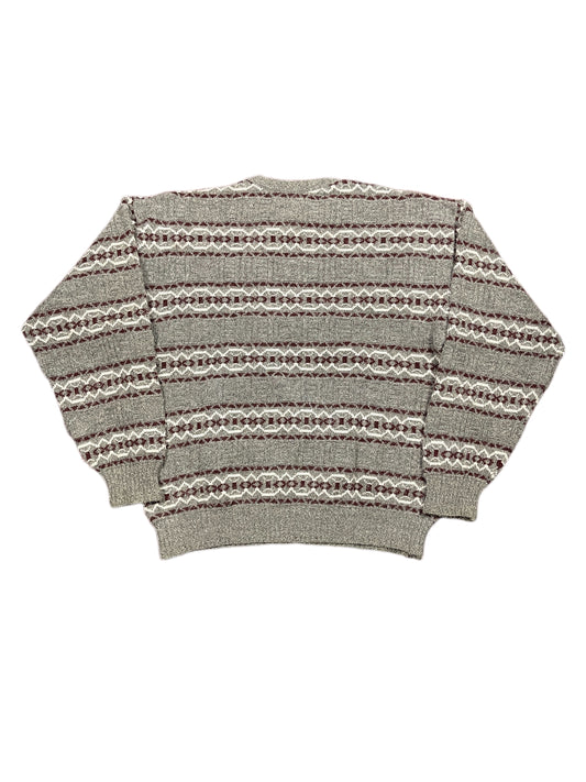 Vintage Knitted Sweatshirt Gray Multicolor - XL