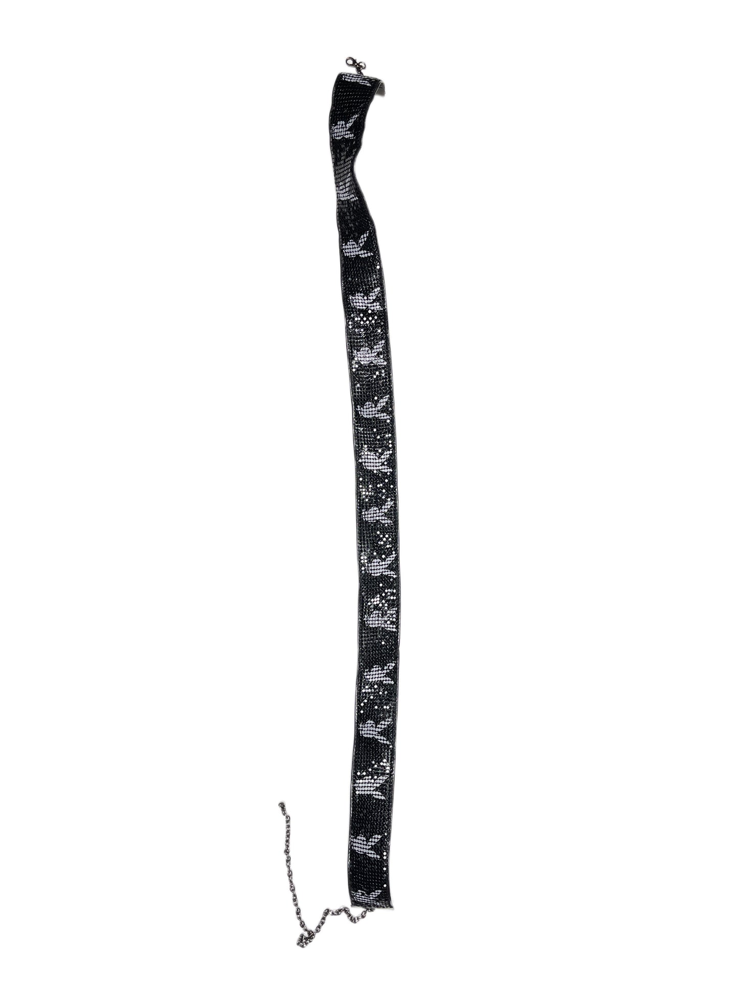 Y2k Playboy Tiles and Chains Belt Black 2004