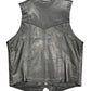 Vintage Leather Vest Black - S