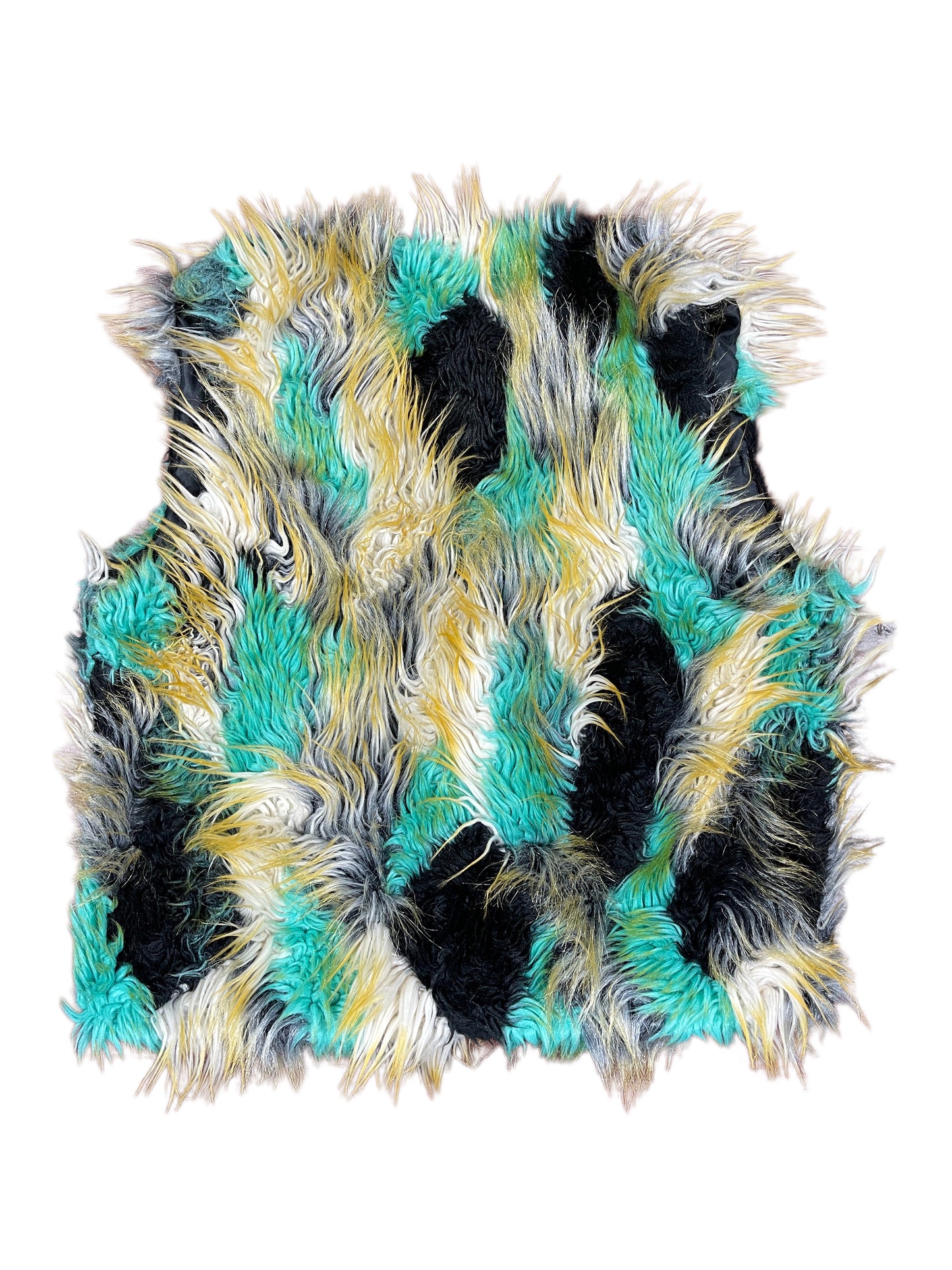 Pinkline Fake Fur Vest Multicolor - S