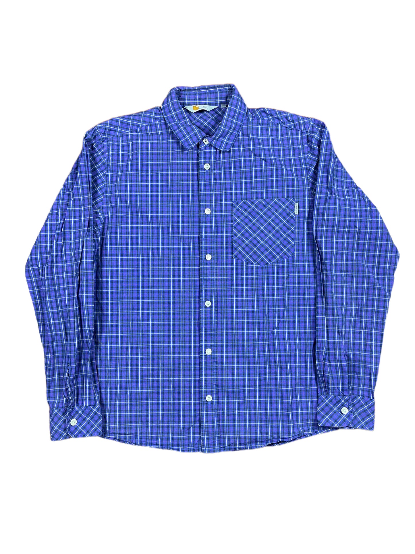 Carhartt Long Sleeve Shirt Checkered Blue Purple - L
