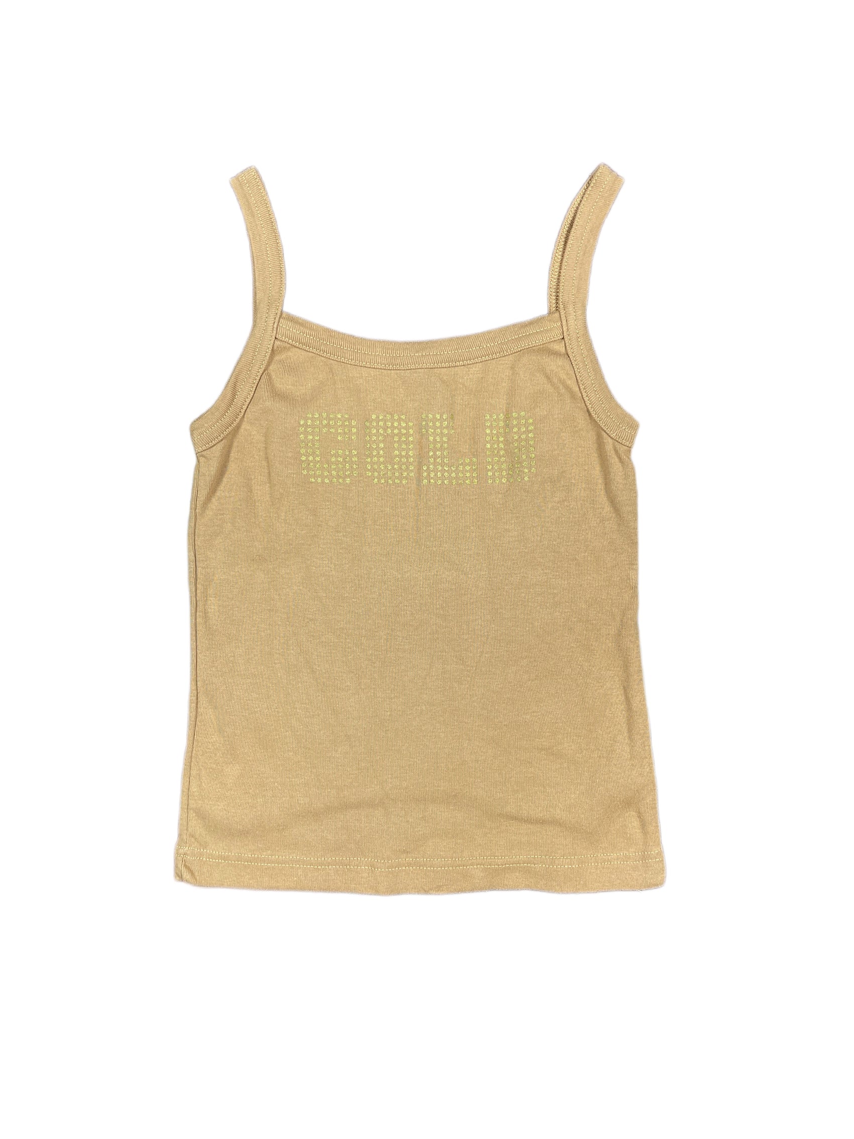 Y2k Sleeveless Top Brown - M