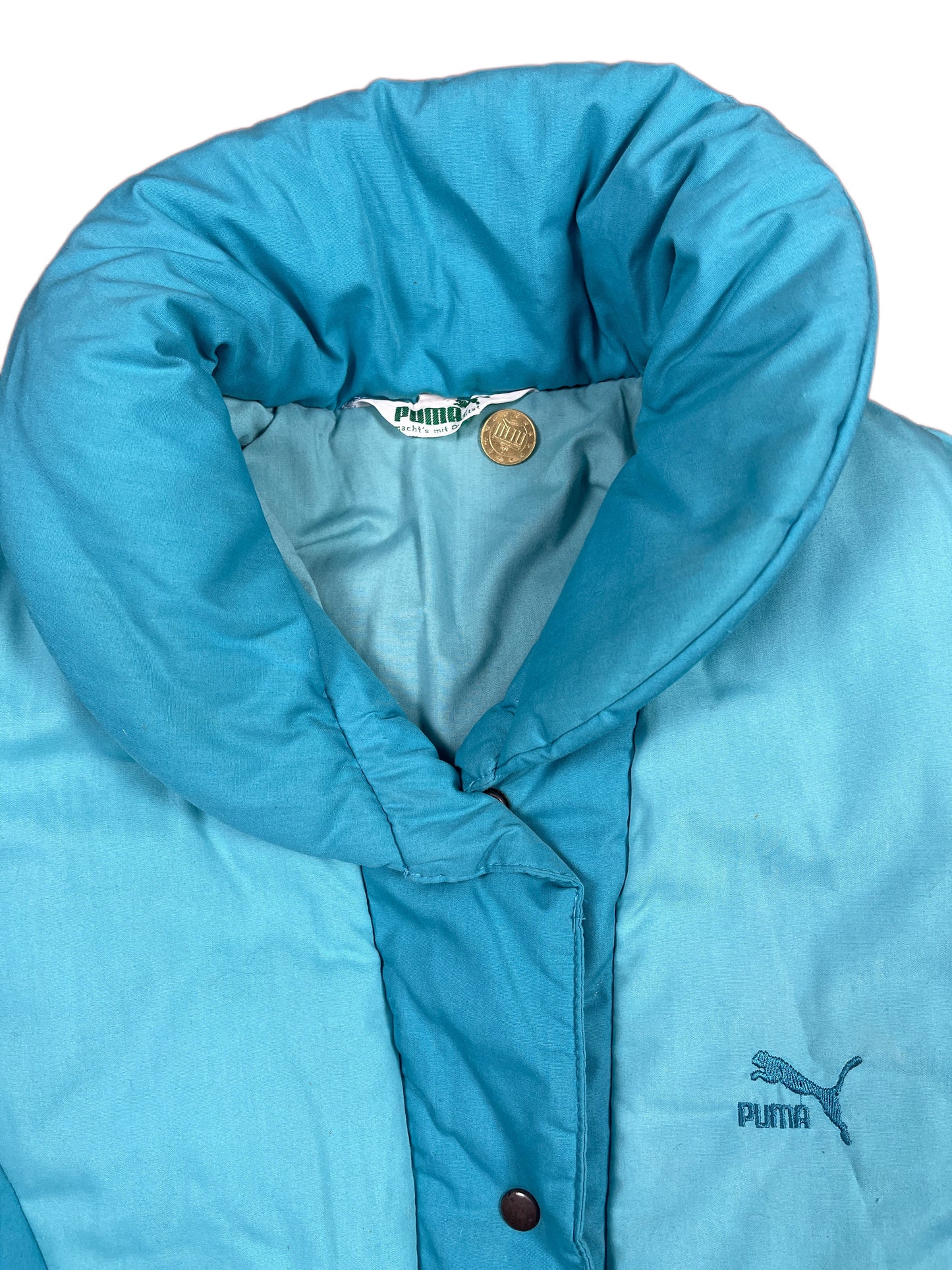 Vintage Puma Jacket Turquoise Blue - XL