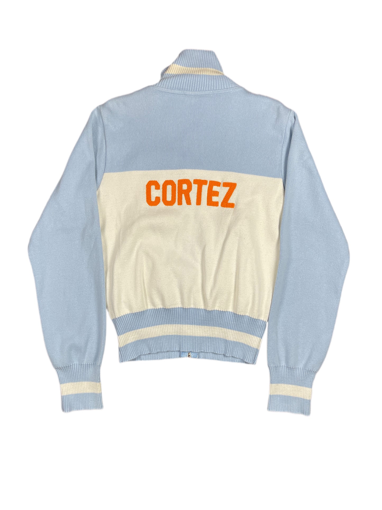 Y2k Franklin Marshall Zipper Sweatshirt Blue White - S