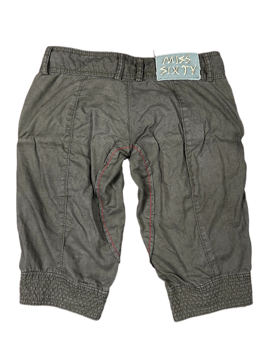 Y2k Miss Sixty Low Waist Capri Shorts Khaki - XS