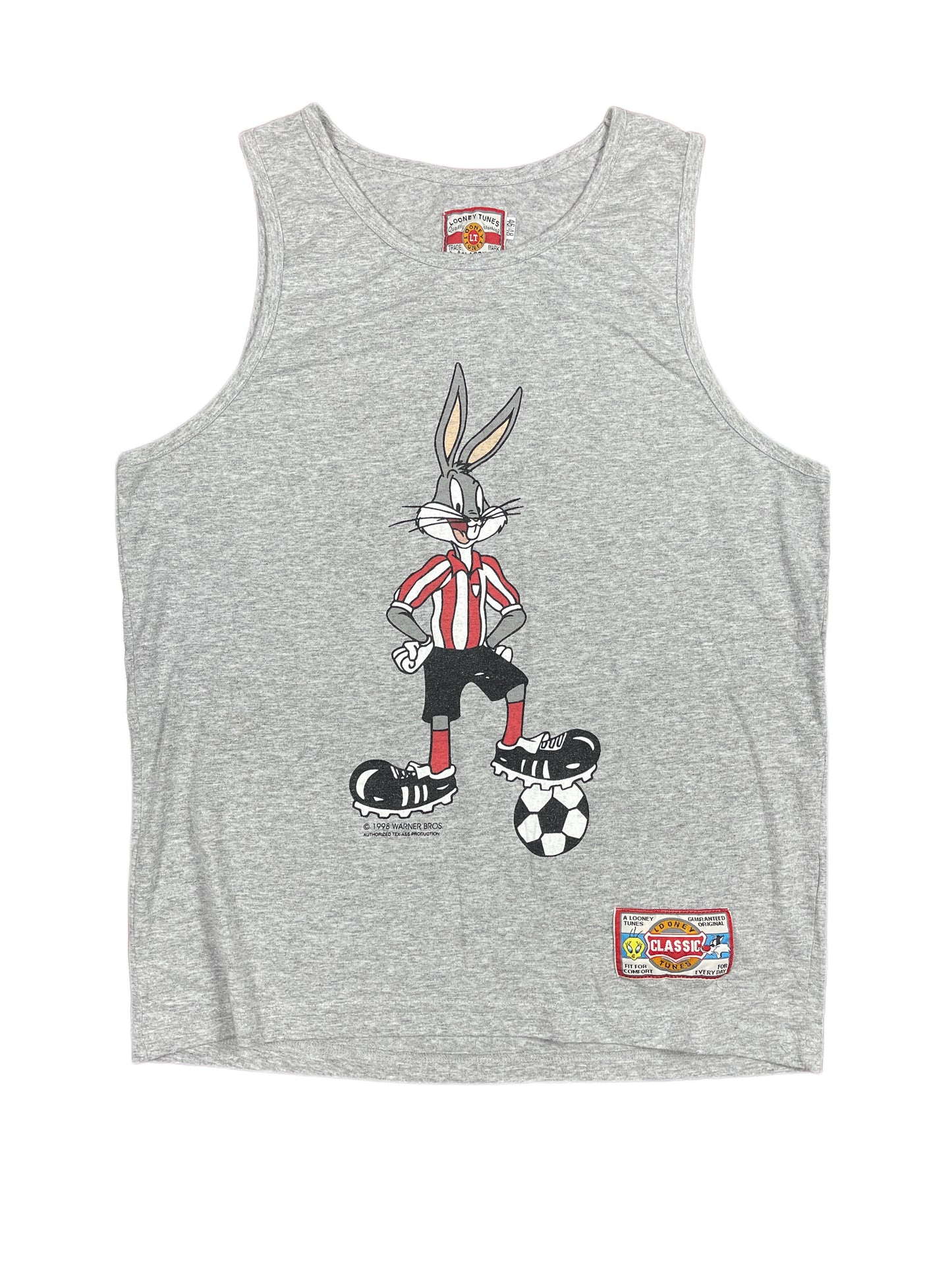 Vintage Bugs Bunny 1998 Looney Tunes Warner Bros Tank Top Gray - M/L