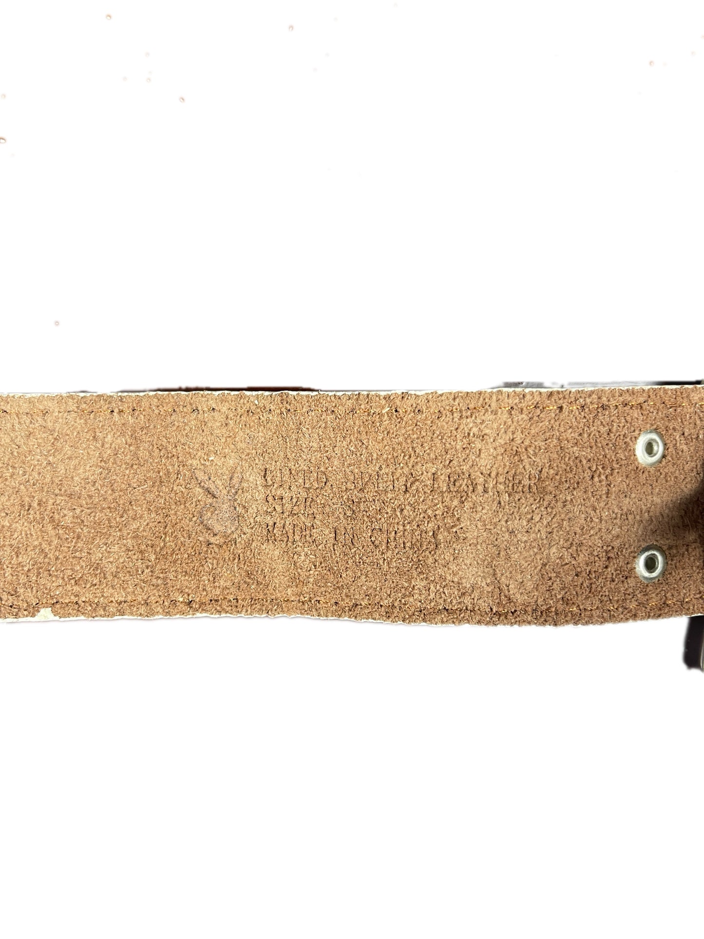 Y2k Playboy LEather Belt Cream Pink 2004